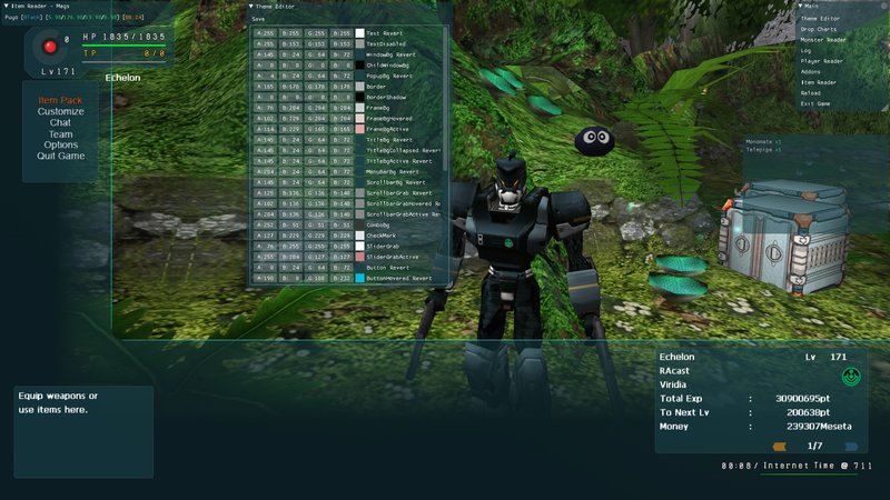 Echelon's skins & modifications | Pioneer 2 - A Phantasy Star Online Community