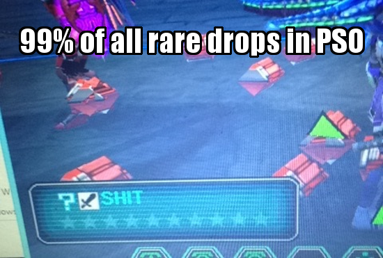 99% of all rare drops in PSO