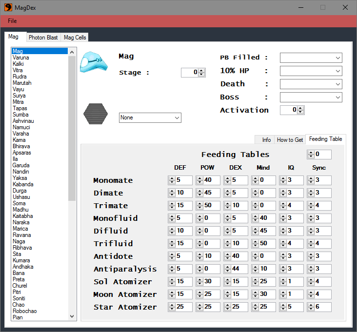 Magdex Alpha interface.